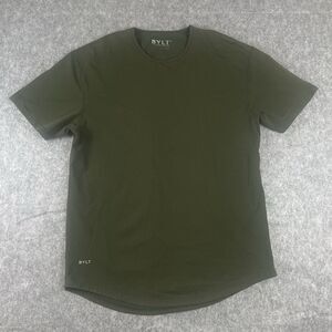 BYLT Shirt Men XL Green Blend Premium Basics Drop Cut Training Athleisure Tee